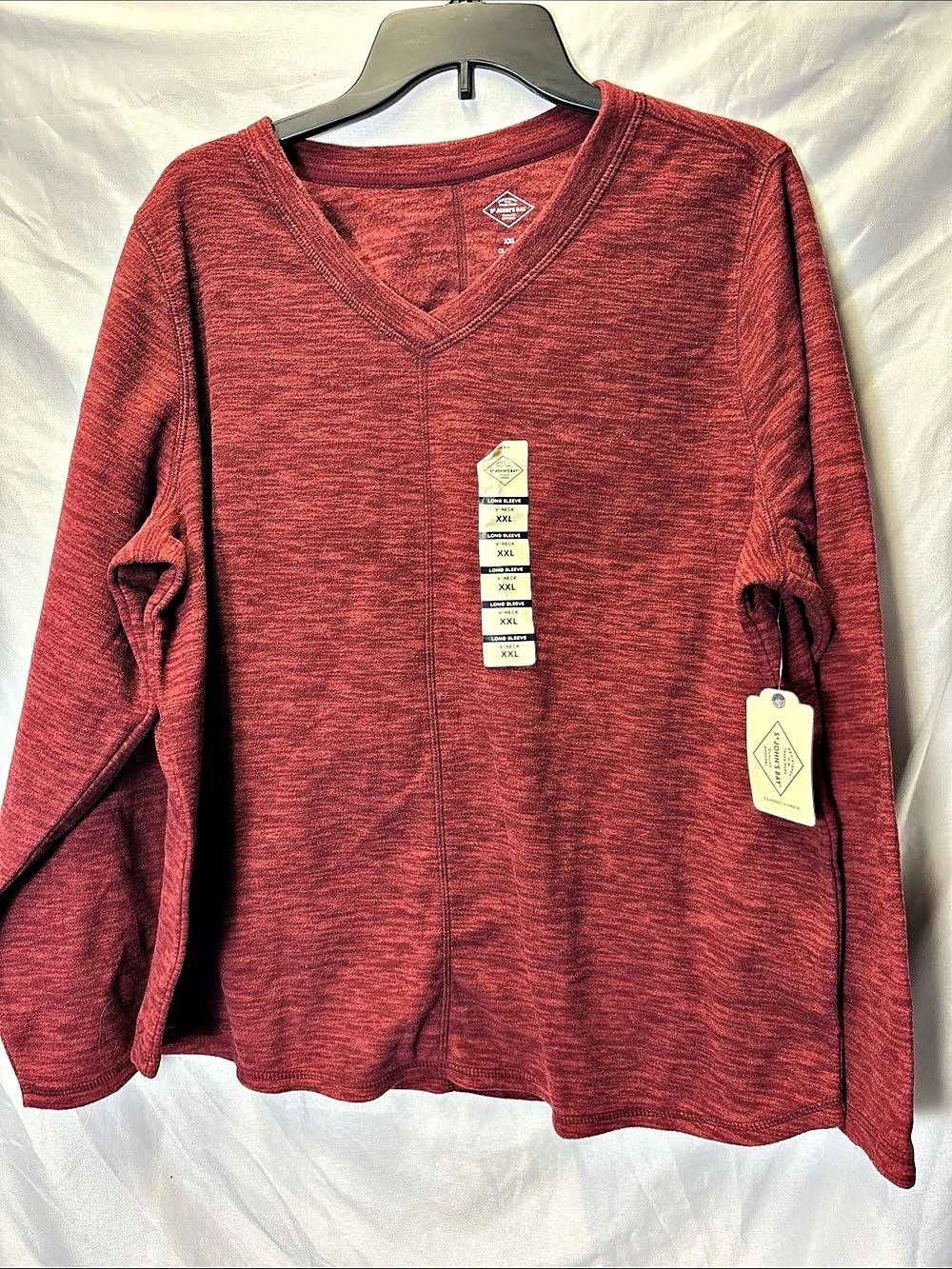 St. John's Bay Classic V-Neck Long Sleeve V-Neck Polyester XXL NWT
